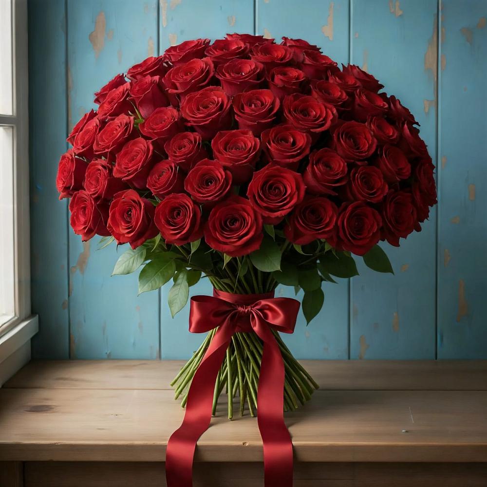 Букет Красные розы Блэк Меджик в Бодайбо