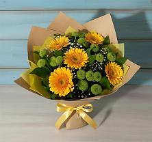 Букет цветов из:  Герберы и Хризантемы в Бодайбо