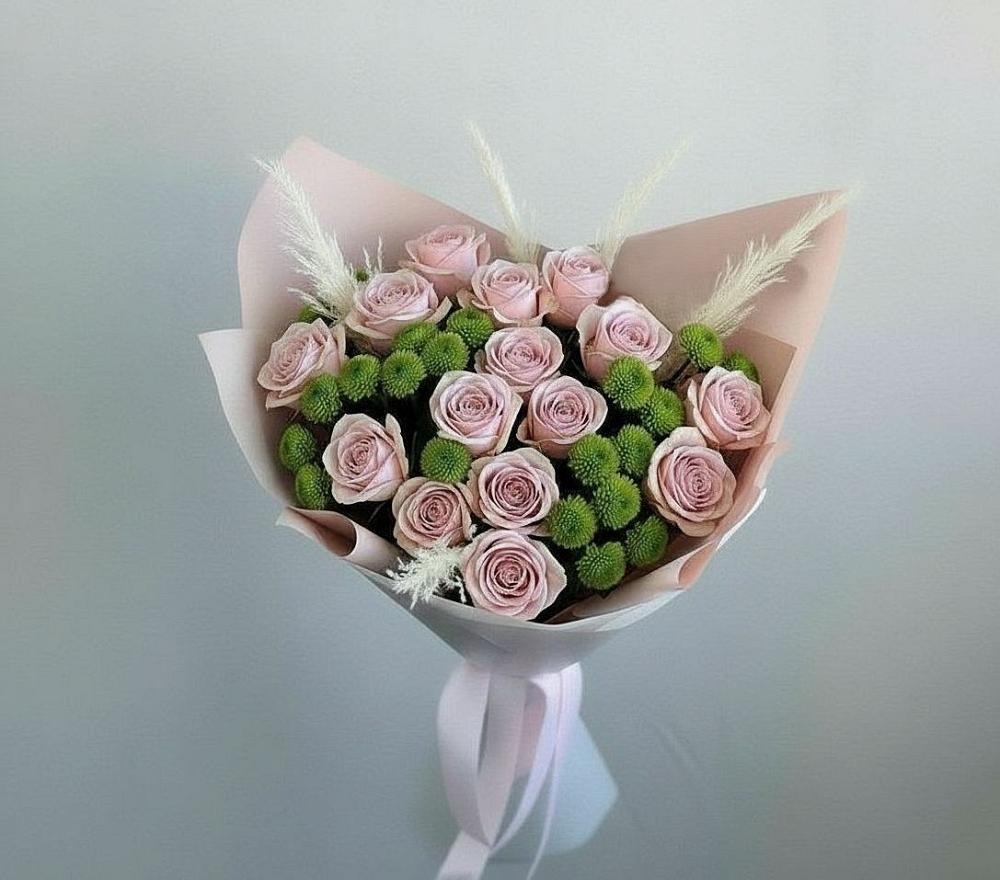 Букет цветов из: Розы и Хризантемы в Бодайбо