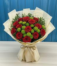 Букет цветов из:  Розы и Хризантемы в Бодайбо