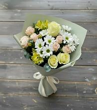 Букет цветов из:  Альстромерии, Розы и Хризантемы в Бодайбо