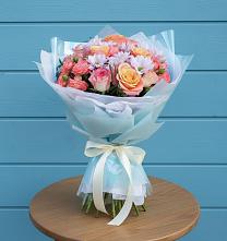 Букет цветов из:  Хризантемы и Розы в Бодайбо