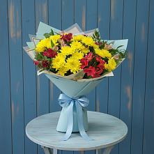 Букет цветов из:  Альстромерии и Хризантемы в Бодайбо
